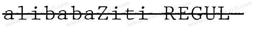 alibabaZiti REGUL字体转换